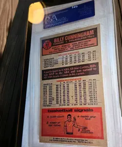 ♨1976-77 Topps Set-Break # 93 Billy Cunningham PSA 7 NM~ HOF - Image 2