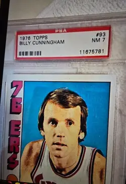 ♨1976-77 Topps Set-Break # 93 Billy Cunningham PSA 7 NM~ HOF - Image 3