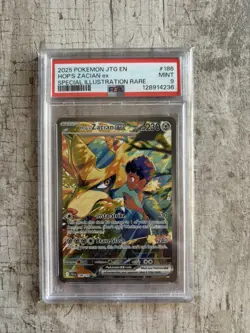 Hop's Zacian ex 186/159 Journey Together PSA 9 Special Illustration Rare Pokemon - Image 1
