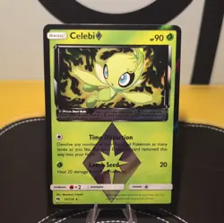Pokemon Celebi Prism Star Prism Rare Holo 90 HP SM-Lost Thunder 19/214 Basic - Image 1