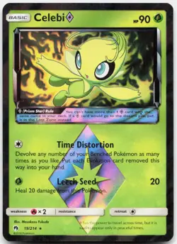 Celebi Prism Star Prism Rare SM - Lost Thunder 19/214 LP - Image 1