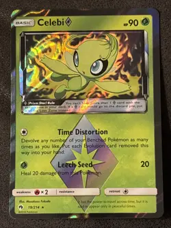 Celebi Prism Star 19/214 Sm-Lost Thunder Holo Rare 2018 NM+ - Image 1