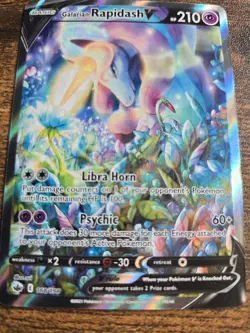 Galarian Rapidash v Full Art Holo Card 168/198 Sword & Shield Chilling Reign - Image 1