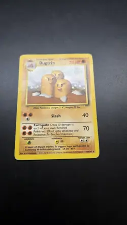 Dugtrio 019/102 Base Set Regular Pokemon Card - Ungraded - Image 3