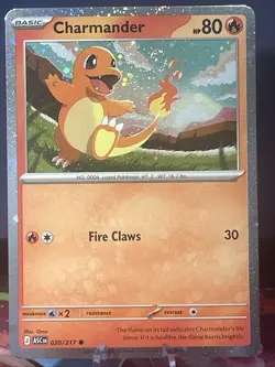 SWIRL Charmander 020/217 Cosmos Holo Ascended ASC Pokemon Card NM/M - Image 1