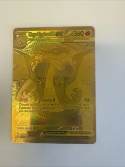 Mega Charizard x Ex Gold Hyper Rare 130/094 Phantasmal Flames Pokemon Card - Image 1