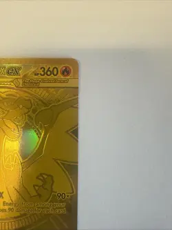 Mega Charizard x Ex Gold Hyper Rare 130/094 Phantasmal Flames Pokemon Card - Image 2