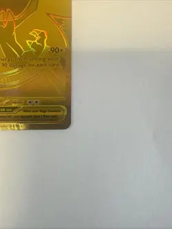 Mega Charizard x Ex Gold Hyper Rare 130/094 Phantasmal Flames Pokemon Card - Image 3