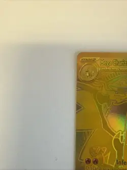 Mega Charizard x Ex Gold Hyper Rare 130/094 Phantasmal Flames Pokemon Card - Image 5