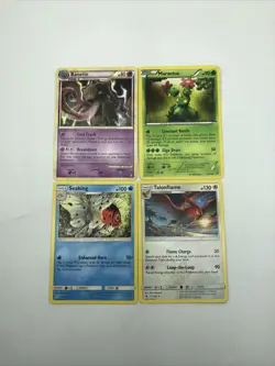 Lot Of 4 Pokemon TCG Non Holo Rare Cards See Pictures - Image 1