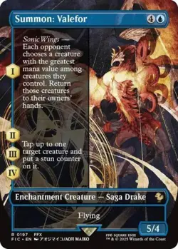 MTG English Summon: Valefor (Borderless) NM Foil Commander: FINAL FANTASY - Image 1