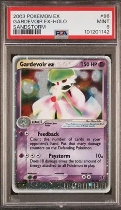 2003 Pokemon Card EX Sandstorm Gardevoir ex Holo 96/100 w/Multiple Swirls PSA 9 - Image 1