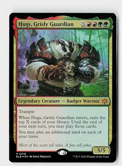 Hugs, Grisly Guardian Foil M Bloomburrow 218 NM - Image 1