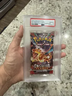 PSA 10 GEM MINT Obsidian Flames (Charizard) SEALED Pokemon Card Booster Pack - Image 1