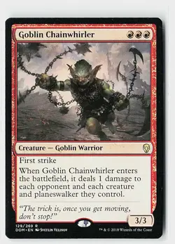 Goblin Chainwhirler R Dominaria 129 NM - Image 1