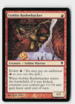 Goblin Bushwhacker C Zendikar 125 NM - Image 1