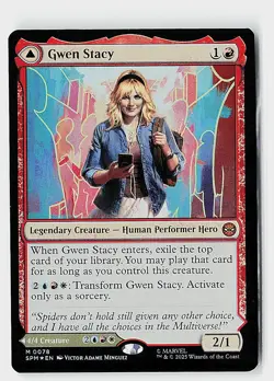 Gwen Stacy Foil M Marvel's Spider-Man 78 NM - Image 1