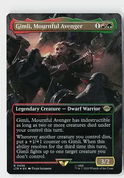 Gimli, Mournful Avenger (Borderless) Foil R Universes Beyond: The Lord of the Ri - Image 1