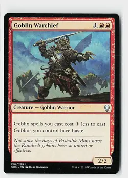 Goblin Warchief U Dominaria 130 NM - Image 1