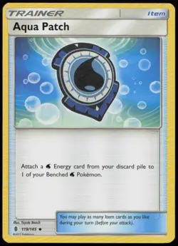 Aqua Patch 119/145 NM Guardians Rising Uncommon Pokemon - Image 1