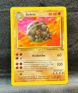 Pokemon TCG Golem Fossil 36/62 Regular 1999-2000 Wizards Base Set Copyright... - Image 1