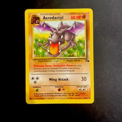 1999 Pokemon TCG Aerodactyl Fossil Unlimited Non-Holo Rare LP 1/62 WOTC 🐉 - Image 1