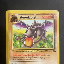1999 Pokemon TCG Aerodactyl Fossil Unlimited Non-Holo Rare LP 1/62 WOTC 🐉 - Image 2