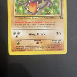 1999 Pokemon TCG Aerodactyl Fossil Unlimited Non-Holo Rare LP 1/62 WOTC 🐉 - Image 3