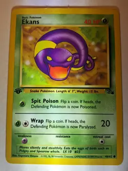 Pokemon Ekans Fossil 46/62 Common 1999-2000 Wizards Base Set - Image 2