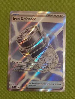 Iron Defender 110/084 Full Art Holo Pitch Black Pokemon Card - Image 1
