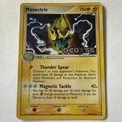 Pokemon TCG Manectric 38/107 EX Deoxys Reverse Holo Stamped - LP - Image 1