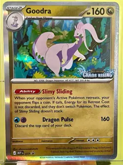 Goodra 077 (Stamped) Mega Evolution Promo Holo English Stage 2 Dragon Pokemon NM - Image 1