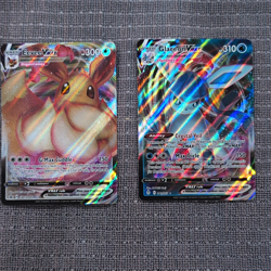 Pokemon TCG Eevee VMAX SWSH087 Promo & Glaceon VMAX 041/203 Holo Lot - Image 1