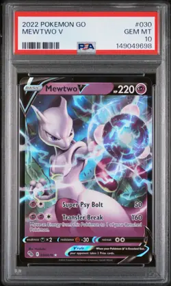 2022 POKEMON GO #030 MEWTWO V PSA 10 - Image 1