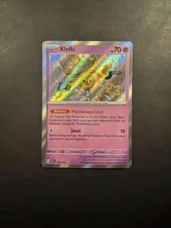 KLEFKI 159/091 SHINY RARE PALDEAN FATES POKEMON HOLO NEAR MINT - Image 1