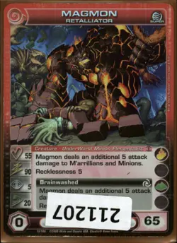 (211207) MAGMON Retalliator 55/90/5/20/65 (0 Max Stats) Super Rare Chaotic Card - Image 1