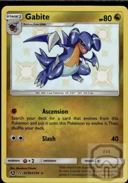 Gabite SV39/SV94 Shiny Rare Hidden Fates Shiny Vault Pokemon Holo NM/M - Image 3