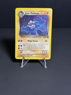 Pokemon TCG 2000 Team Rocket Dark Machamp Holo #10/82 Vintage Good Condition - Image 1
