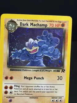 Pokemon TCG 2000 Team Rocket Dark Machamp Holo #10/82 Vintage Good Condition - Image 4