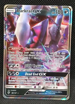 Darkrai GX 88/147 Full Art Holo Ultra Rare SM Burning Shadows 2017 Pokemon - Image 1