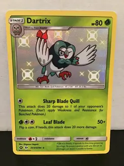 Dartrix SV3/SV94 Pokemon Hidden Fates Shiny Holo Rare - Image 1