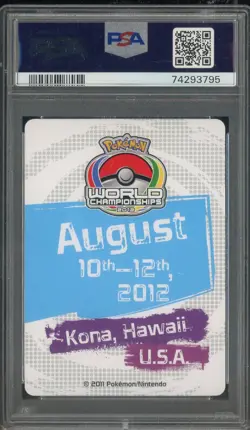 2011 Pokemon Insert Cards Pokemon Worlds 2012 Welcome Kit PSA 10 GEM MINT - Image 2