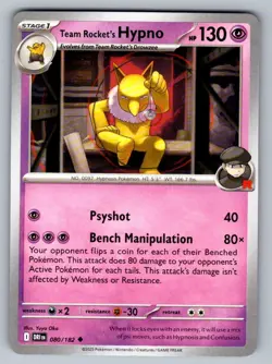 Pokemon TCG Pokemon Team Rocket's Hypno Uncommon Regular - Image 1