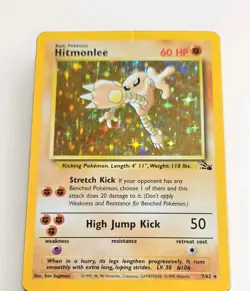 Wizards of the Coast Pokemon TCG Hitmonlee 7/62 Fossil Holo Rare Unlimited 60HP - Image 1