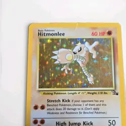 Wizards of the Coast Pokemon TCG Hitmonlee 7/62 Fossil Holo Rare Unlimited 60HP - Image 3