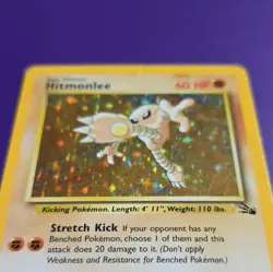 Wizards of the Coast Pokemon TCG Hitmonlee 7/62 Fossil Holo Rare Unlimited 60HP - Image 4