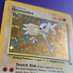 Wizards of the Coast Pokemon TCG Hitmonlee 7/62 Fossil Holo Rare Unlimited 60HP - Image 5