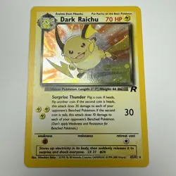 Pokemon Card TCG Dark Raichu English Team Rocket 83/82 Holo Rare Secret NM - Image 1