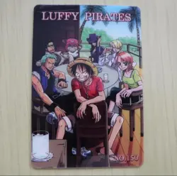 S7537 Luffy Pirates No.150 Japanese One Piece Vintage Gummy Card Bandai 2003 - Image 1