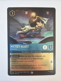 Disney Lorcana Mickey Mouse - Detective 160/204 Cold Foil Whispers in the Well - Image 1